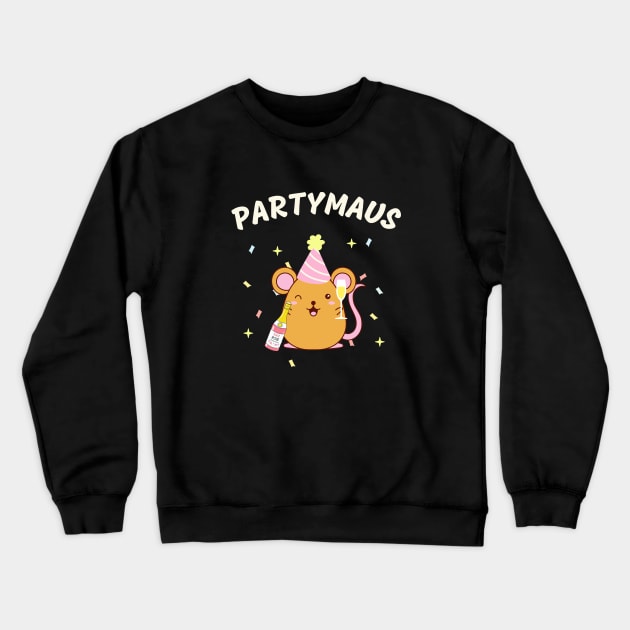 Partymaus Geburtstag Party Frauen Crewneck Sweatshirt by Foxxy Merch